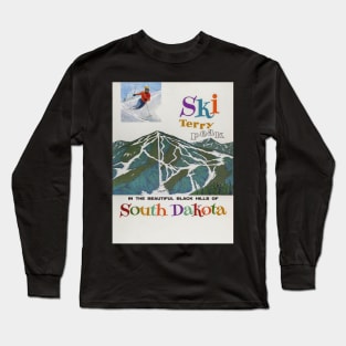 Terry Peak,USA,Ski Travel Poster Long Sleeve T-Shirt